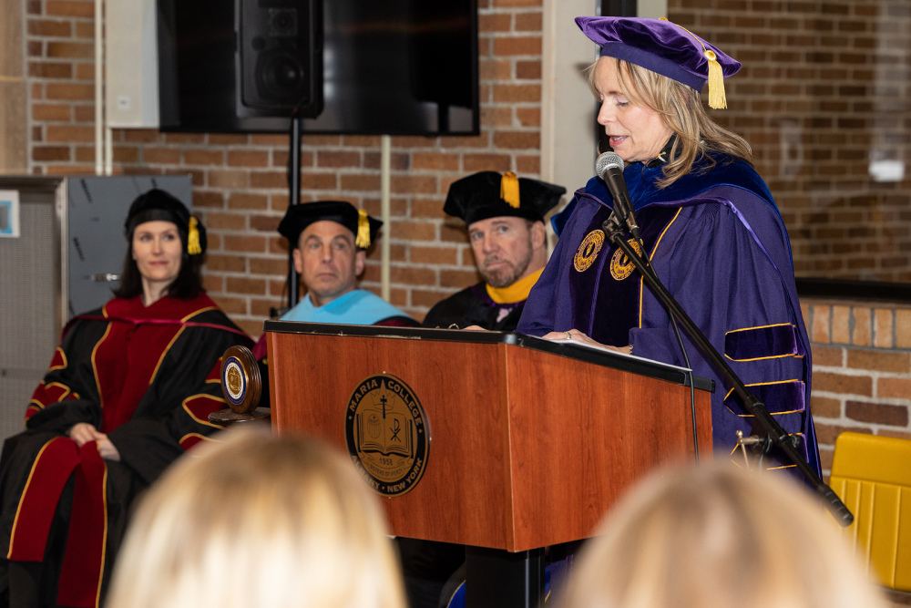 New student convocation at Maria College.